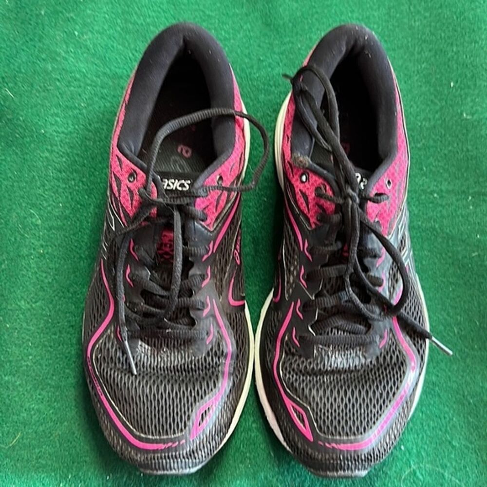 ASICS Women's Shoes Black and Magenta GEL-CUMULUS 19